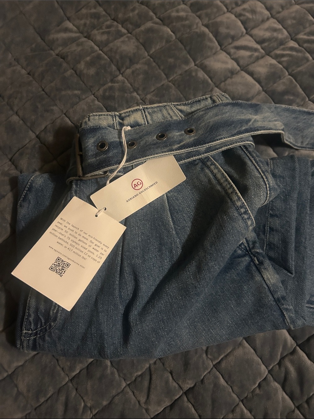Ag Adriano Goldschmied Women's Blue Denim Jeans